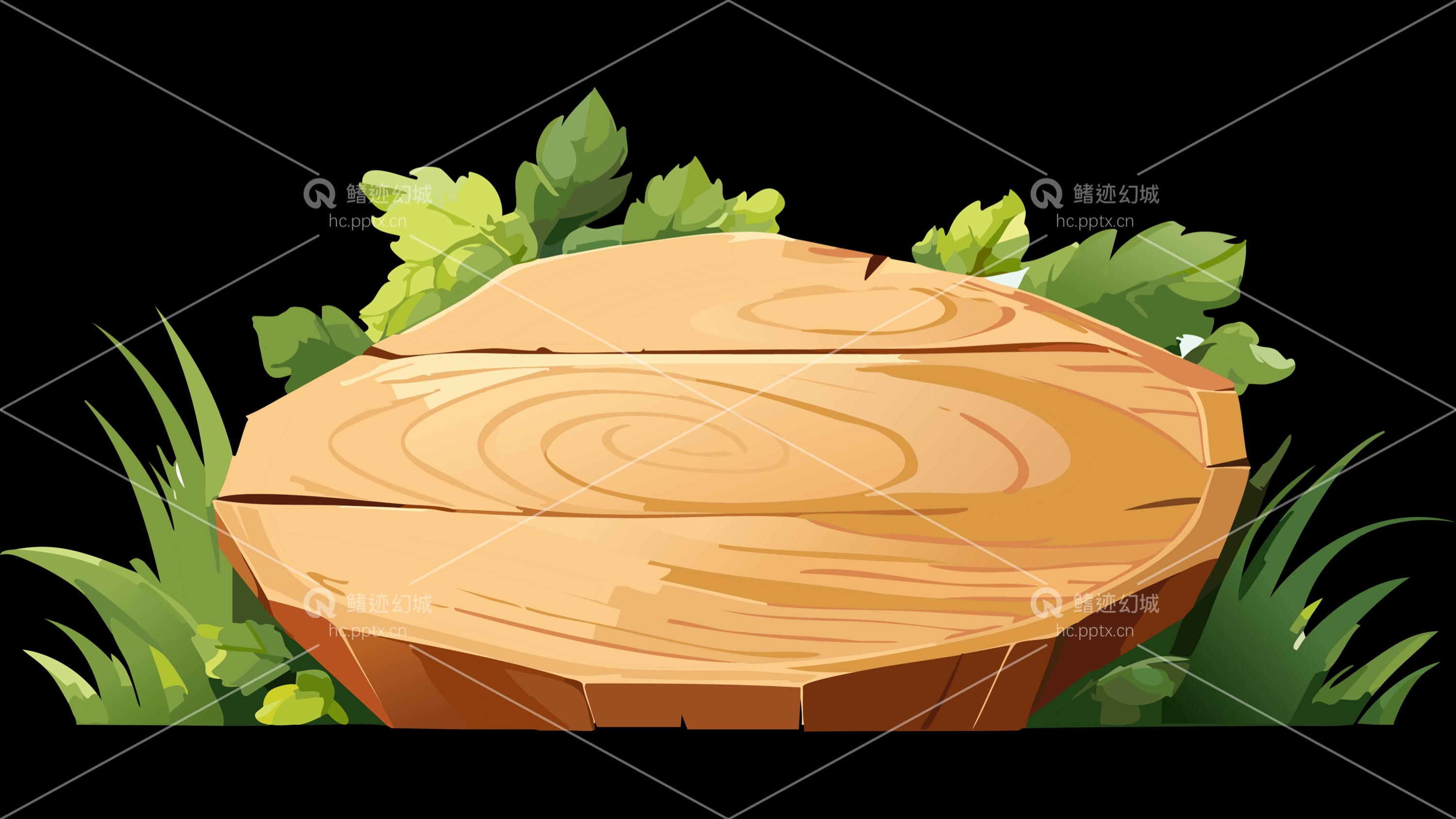插画木牌矢量元素-免扣图册